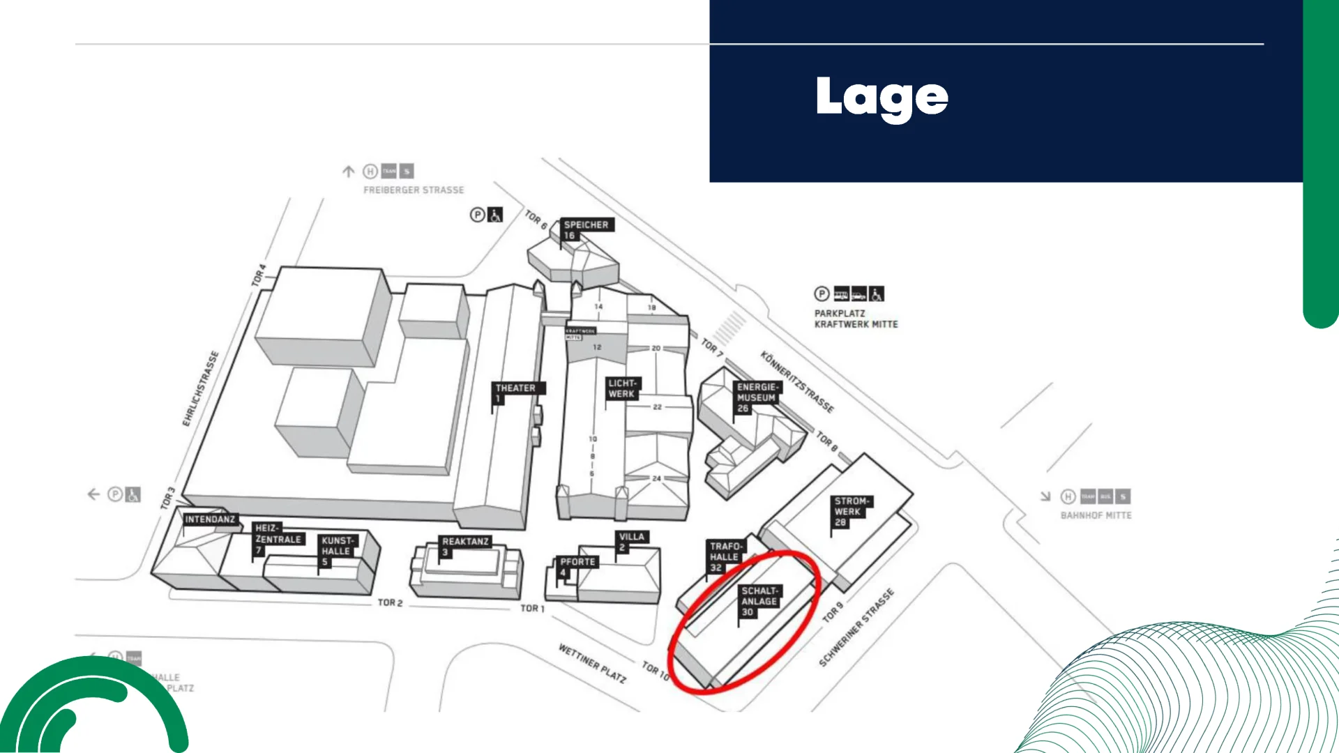 Grundriss: Außergewöhnliche Mietflächen auf zentralem Kultur-Campus