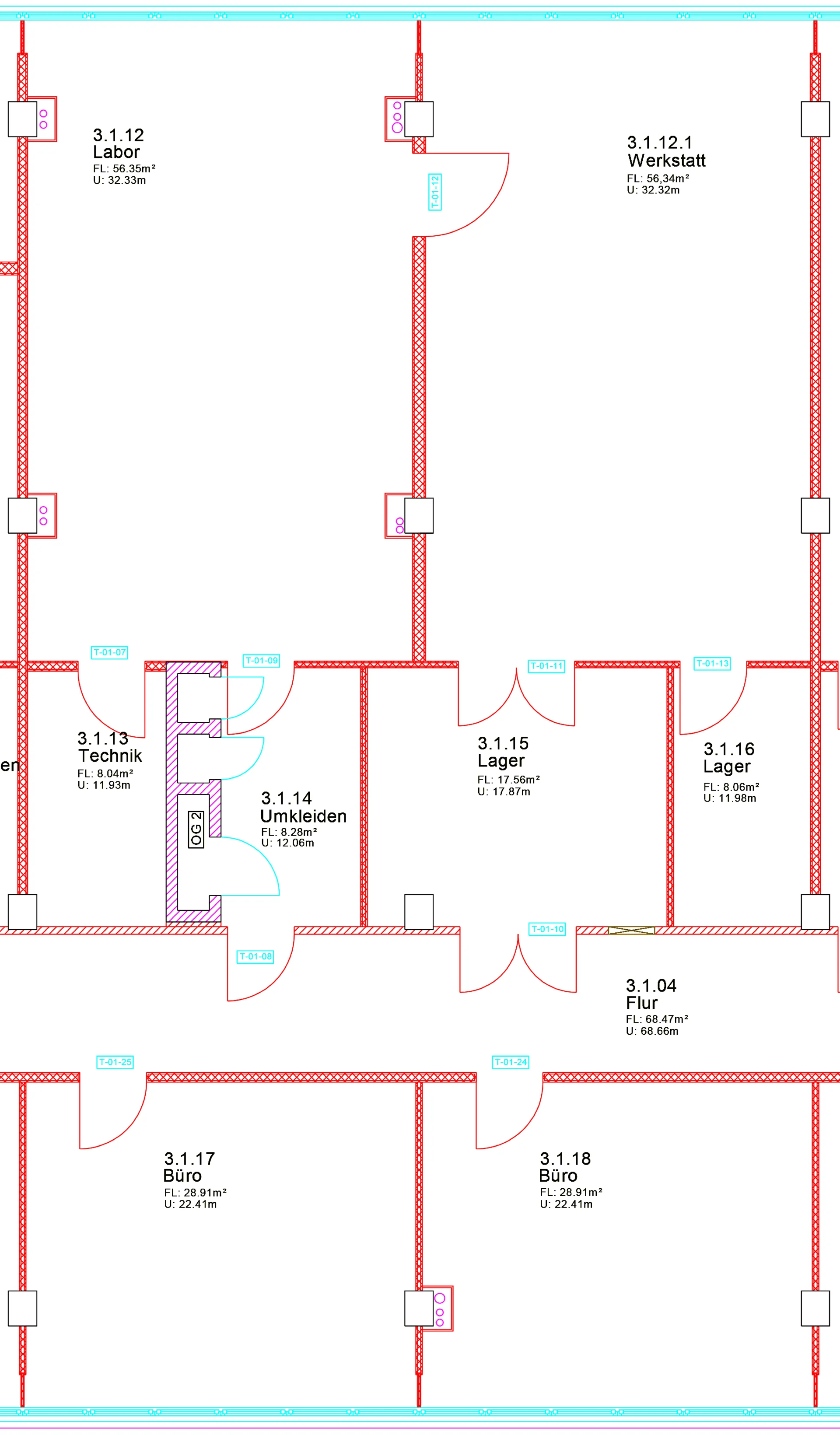 Grundriss: Laboreinheit im Dresdner Norden