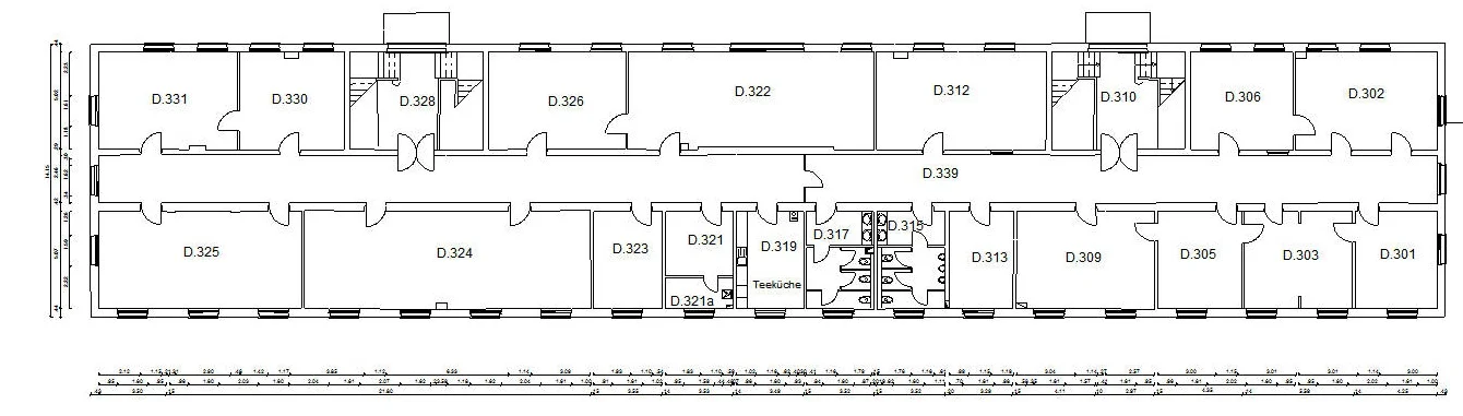 Grundriss: Büro-Flächen im TechnologieZentrum Nord Dresden - ideale Lage für Wachstum in der Halbleiterindustrie