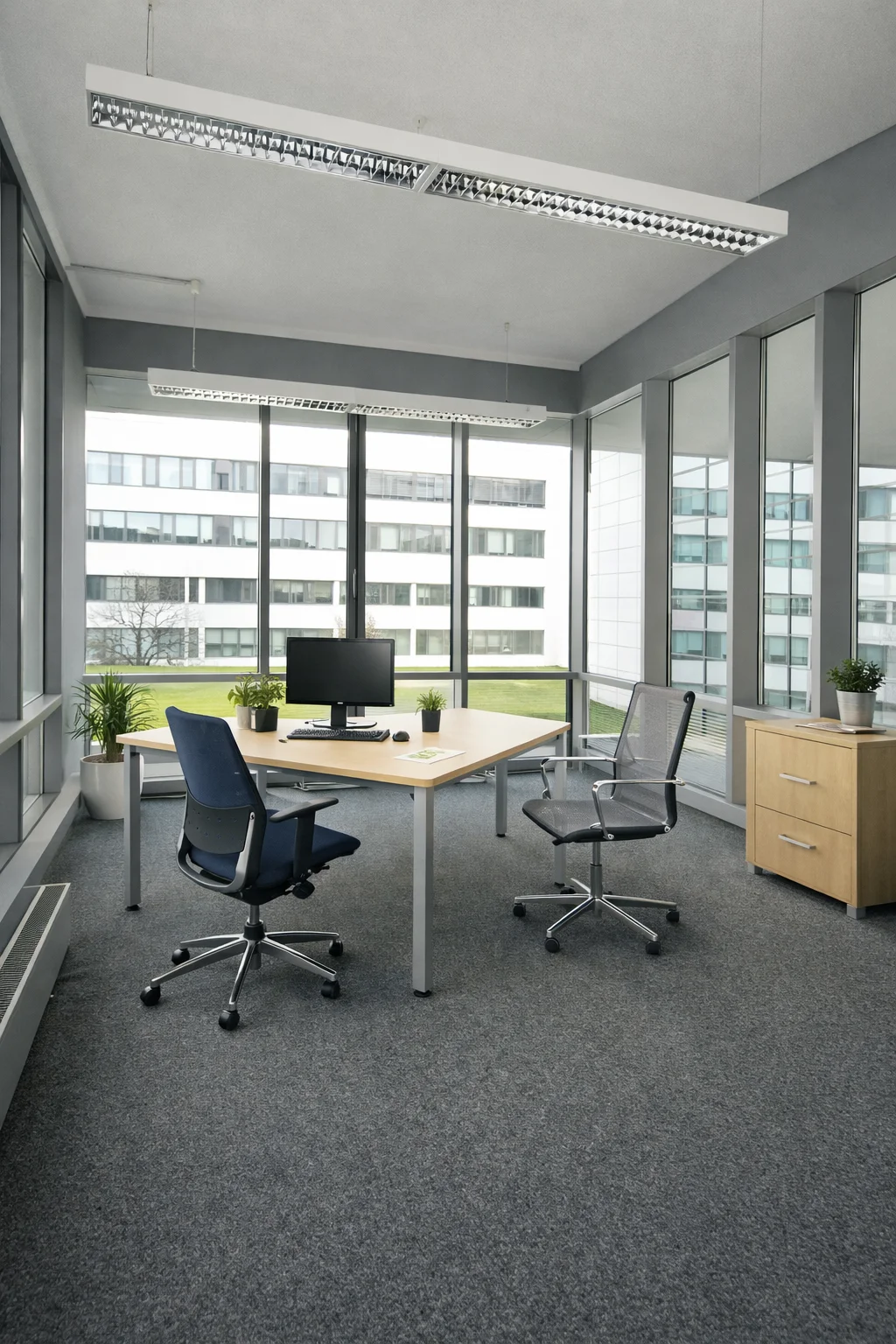 Moderne, klimatisierte Büroräume für ein optimales Arbeitsumfeld
