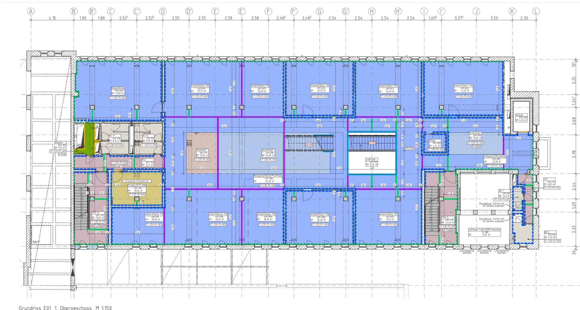 Grundriss: Mietflächen auf dem Areal Kraftwerk Mitte -Schaltanlage 30-