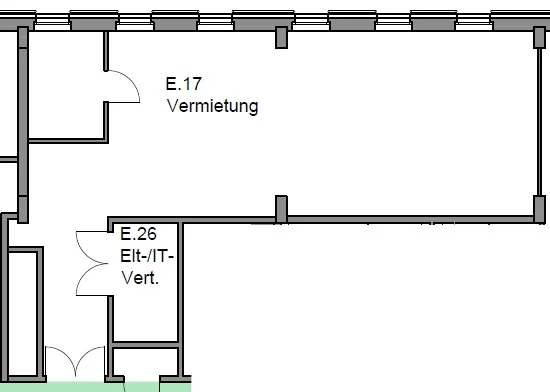 Grundriss: großzügige Werkstatt im Erdgeschoss