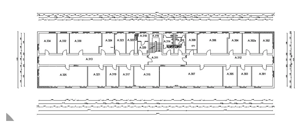 Grundriss: Haus A - Büro-Flächen im TechnologieZentrum Nord Dresden - ideale Lage für Wachstum in der Halbleiterindustrie